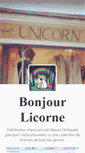 Mobile Screenshot of bonjourlicorne.fr